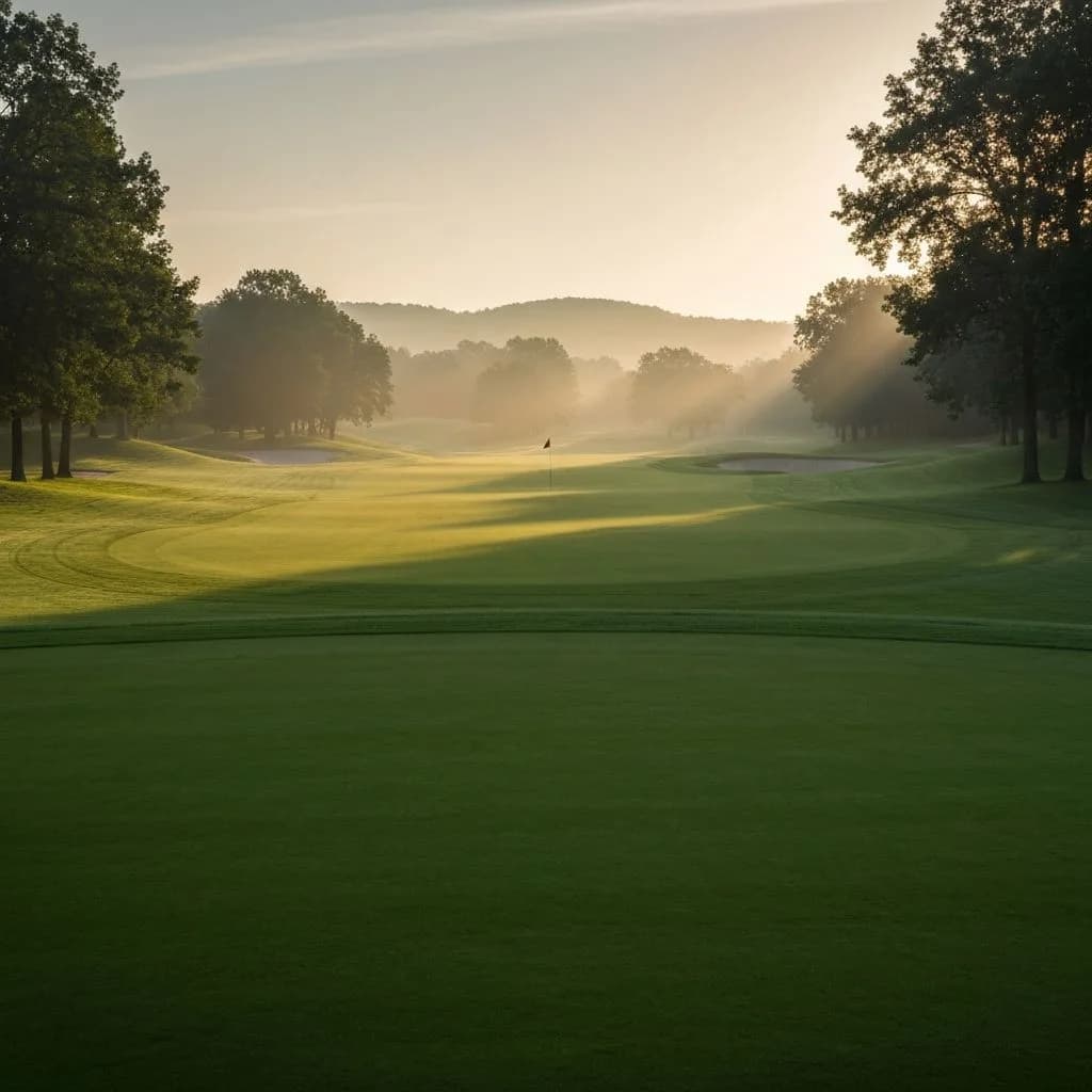 Golf course at dawn
